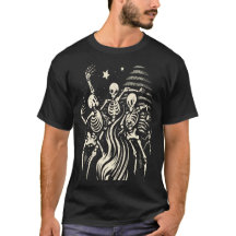 Tanzende Skelette Kult Party Schwarze Kunst