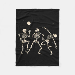 Tanzende Skelette Lustiges Halloween-Skelett Tanze Fleecedecke