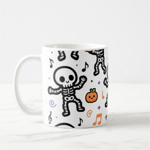 Tanzende Skelette Süßes Halloween-Party-Muster Kaffeetasse