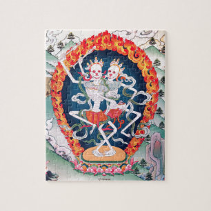Tanzende Skelette Tibetische Buddhistische Kunst Puzzle
