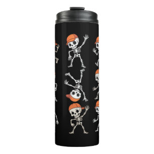 Tanzende Skelettkinder Halloween Thermosbecher