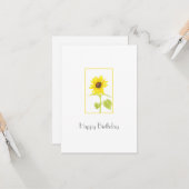 "Tanzende Sonnenblume" Karte (Vorderseite/Rückseite Beispiel)