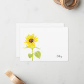 "Tanzende Sonnenblume" Mitteilungskarte (Vorderseite/Rückseite Beispiel)