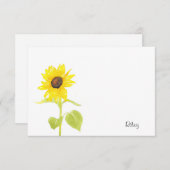 "Tanzende Sonnenblume" Mitteilungskarte (Vorne/Hinten)