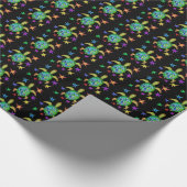 Tanzende Stern-Schildkröte Geschenkpapier (Ecke)