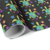 Tanzende Stern-Schildkröte Geschenkpapier (Rolleneckpunkt)