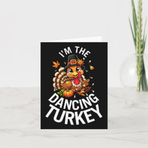 Tanzende Türkei Familie Matching Group Thanksgiv Karte