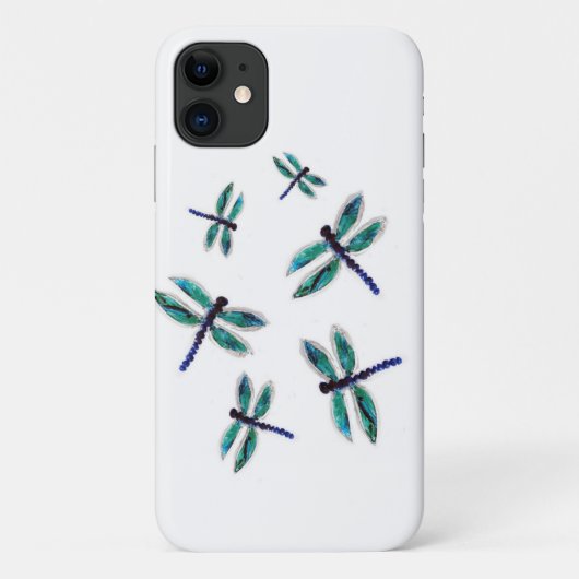 Tanzende Turquoise Dragonfly Bugs Case-Mate iPhone Hülle (Rückseite)