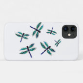 Tanzende Turquoise Dragonfly Bugs Case-Mate iPhone Hülle (Rückseite (Horizontal))