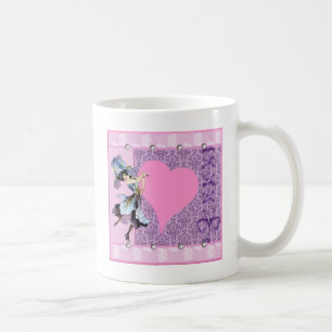 Tanzende Vintage-Blumenfee im rosa Design von Leah Kaffeetasse