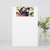 Tanzende Vintage Paare Briefpapier (Stehend Vorderseite)