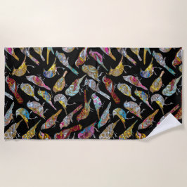 Tanzende Vögel Einzigartige Eleganz Strandtuch