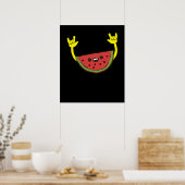 Tanzende Wassermelone - Watermelon Sommer Poster (Küche)