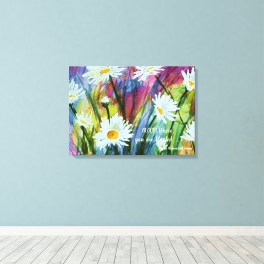 Tanzende weiße Tänze in Wasserfarbe Leinwanddruck (Insitu (Holzboden))