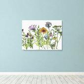 Tanzende Wildblumen Leinwanddruck (Insitu (Holzboden))