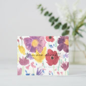 Tanzende Wildblumen Postkarte (Stehend Vorderseite)