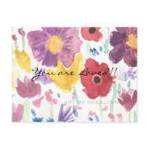 Tanzende Wildblumen Postkarte