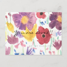 Tanzende Wildblumen Postkarte