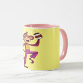 Tanzender Affe mit Kaffee | Lustiges Tier  Tasse (VorderseiteRechts)