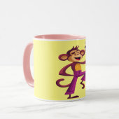 Tanzender Affe mit Kaffee | Lustiges Tier  Tasse (Vorderseite Links)
