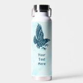 Tanzender blauer Rabe Trinkflasche (Vorne)