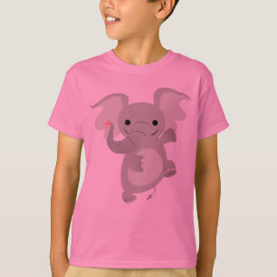 Tanzender Cartoon Elephant Children T - Shirt