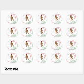 Tanzender Cartoon Gingerbread Man Runder Aufkleber (Blatt)