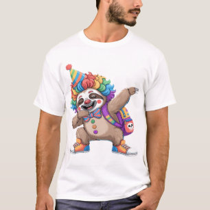 Tanzender Clown Dabbing Gruseliger Halloween-Fault T-Shirt