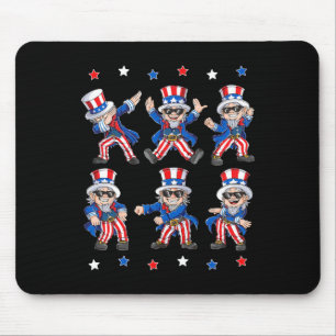 Tanzender Dabbing Uncle Sam 4. Juli Jungen Mädchen Mousepad
