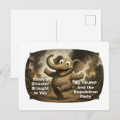 Tanzender Elefant DESASTER Postkarte (Vorne/Hinten)