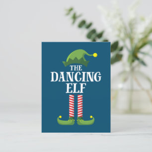 Tanzender Elf passend zur Familiengruppe Weihnacht Postkarte