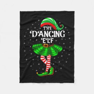 Tanzender Elf Weihnachten Familie Passende Frauen  Fleecedecke