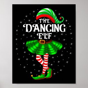 Tanzender Elf Weihnachten Familie Passende Frauen Poster