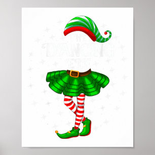 Tanzender Elf Weihnachten Familie Passende Frauen Poster