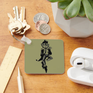 Tanzender Flöte spielender Kobold Schlüsselanhänger