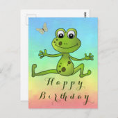 tanzender Frosch Postkarte (Vorne/Hinten)