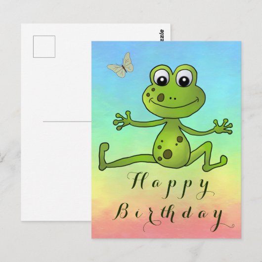 tanzender Frosch   Postkarte (Vorne/Hinten)