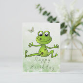 tanzender Frosch   Postkarte (Stehend Vorderseite)