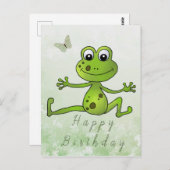 tanzender Frosch   Postkarte (Vorne/Hinten)