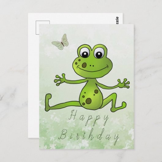 tanzender Frosch   Postkarte (Vorne/Hinten)