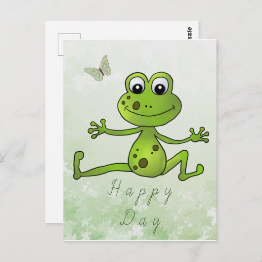 tanzender Frosch Postkarte (Vorne/Hinten)