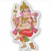 Tanzender Ganesha-Aufkleber Aufkleber (Vorderseite)