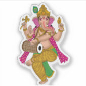 Tanzender Ganesha-Aufkleber Aufkleber (Vorderseite)
