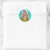 Tanzender Ganesha-Aufkleber Runder Aufkleber (Tasche)
