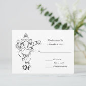 Tanzender Ganesha | Indische Hochzeits-RSVP Einladung (Stehend Vorderseite)