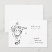 Tanzender Ganesha | Indische Hochzeits-RSVP Einladung (Vorne/Hinten)