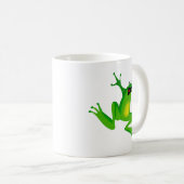 tanzender grüner Frosch Kaffeetasse (VorderseiteRechts)