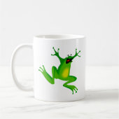 tanzender grüner Frosch Kaffeetasse (Links)