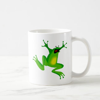 tanzender grüner Frosch Kaffeetasse