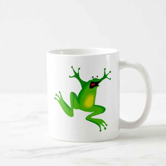 tanzender grüner Frosch Kaffeetasse (Rechts)